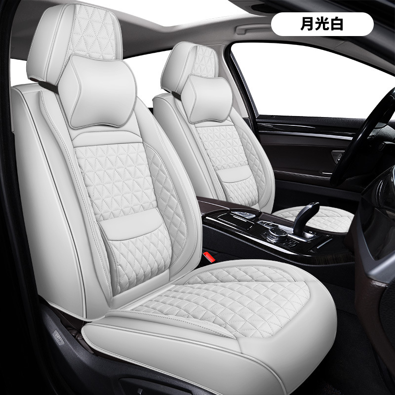 Cross-Border E-Commerce Foreign Trade Full Leather Fixed Lumbar Support Car Seat Cushion for All Seasons, Five-Seater Car Cushion Wholesale