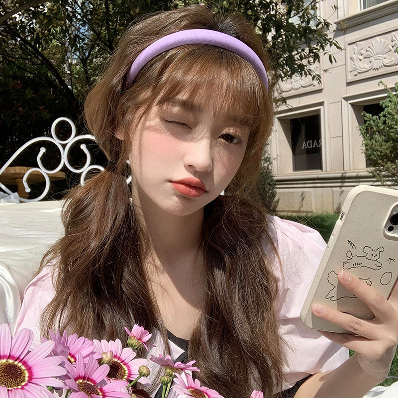 Meilad High Crane Top Hairband 2025 nuevo estilo de alta sensación Hairband tela esponja de otoño y invierno prensado tocado coreano