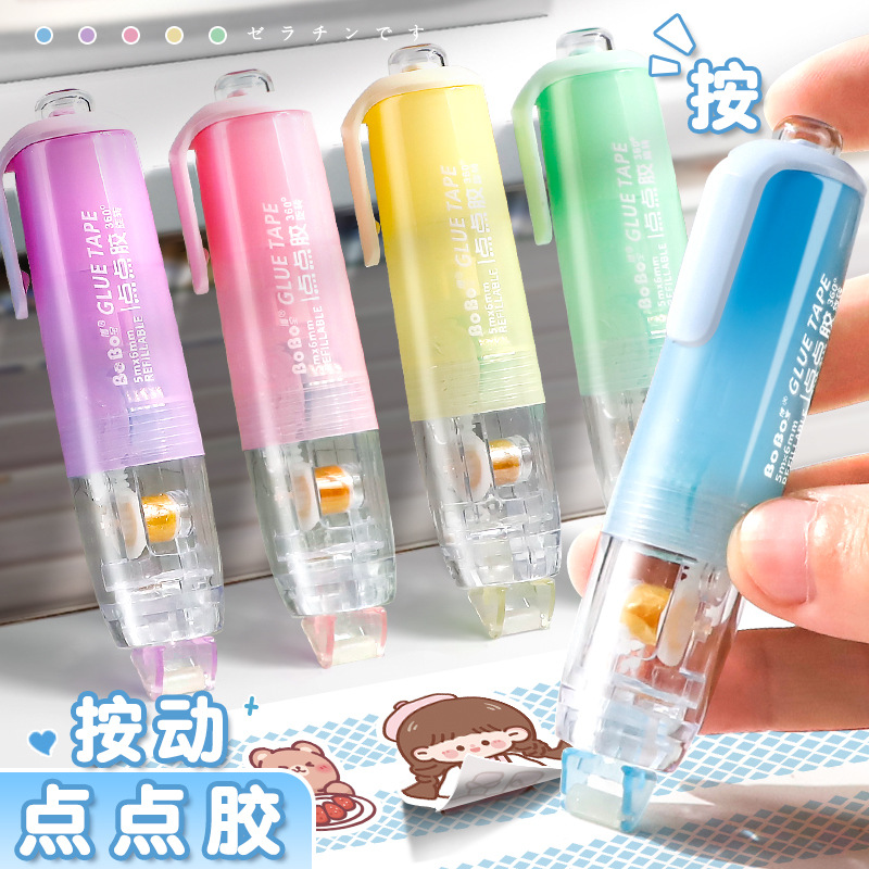 Dispensación de punto móvil de gran capacidad intercambiable de núcleo para estudiantes de alta viscosidad sin marcas de cinta adhesiva manual