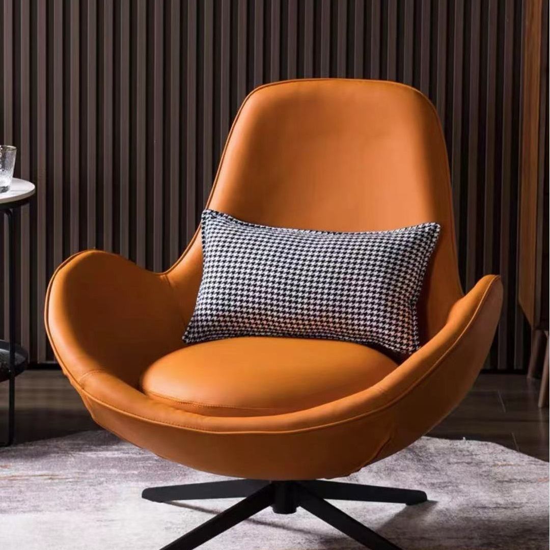 Sofá perezoso tipo nórdico, silla individual de lujo para balcón, sala de estar o dormitorio, diseño cómodo con respaldo, estilo huevo