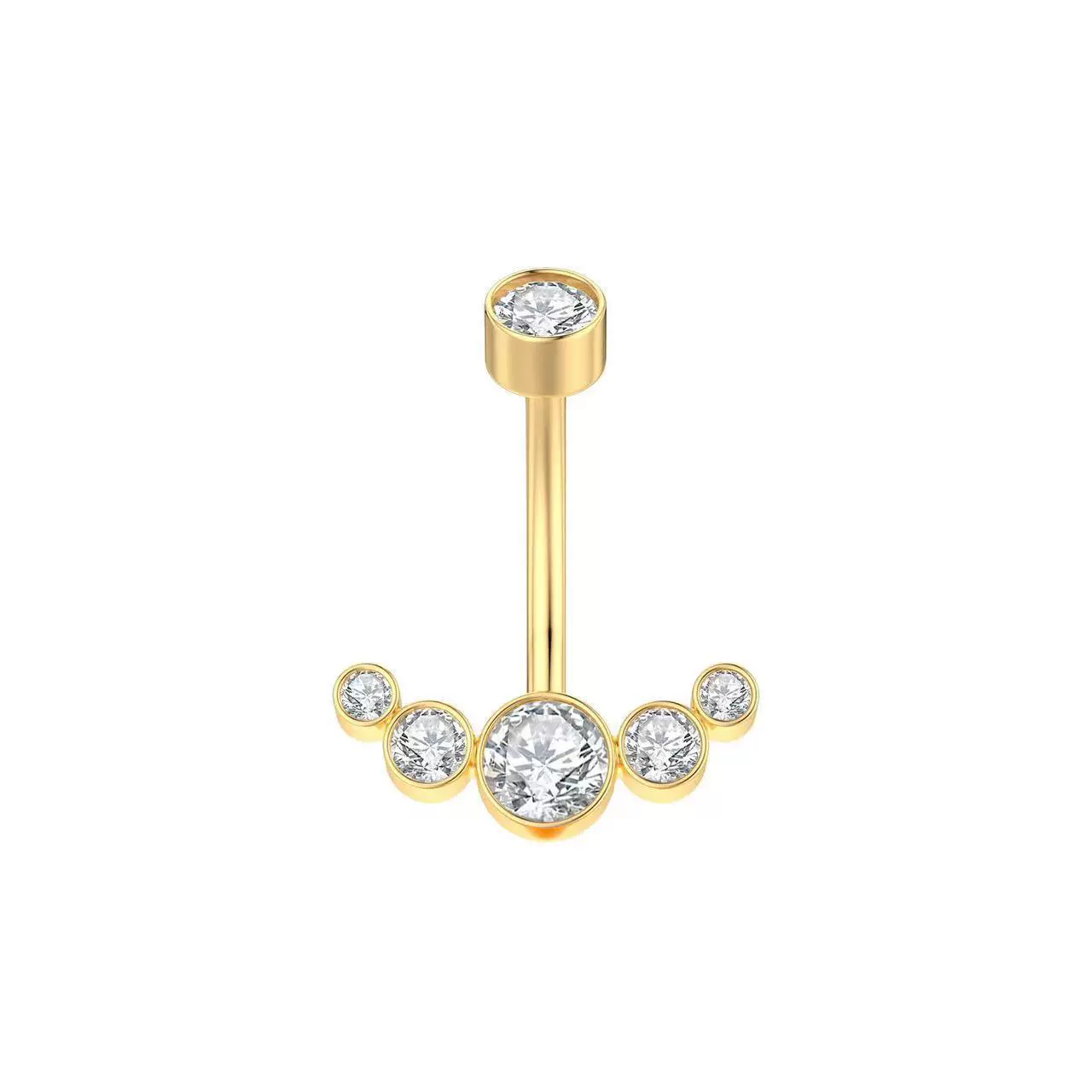 Physiological belly button piercing stainless steel, European style, wholesale