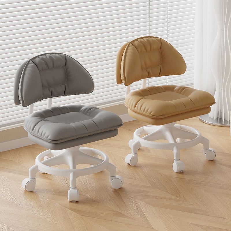 Rueda universal taburete pequeño taburete bajo para niños adultos respaldo doméstico polea taburete de cambio de zapatos taburete anti-rollback silencioso