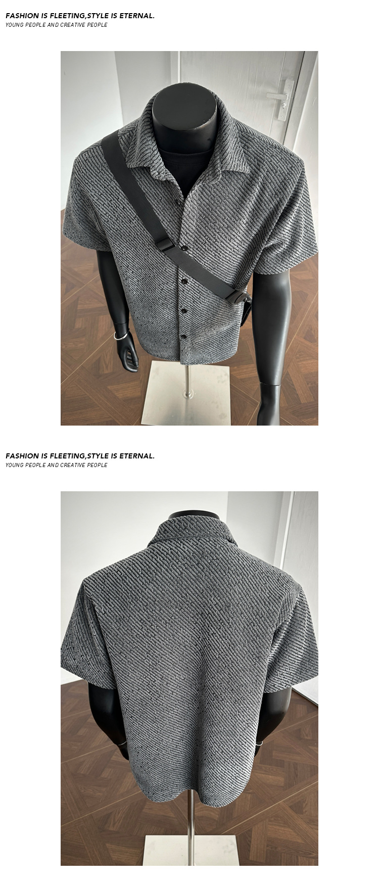 Oversized Casual Basic T-shirt For Men Unisex Hong Kong Style Loose_voghion.com