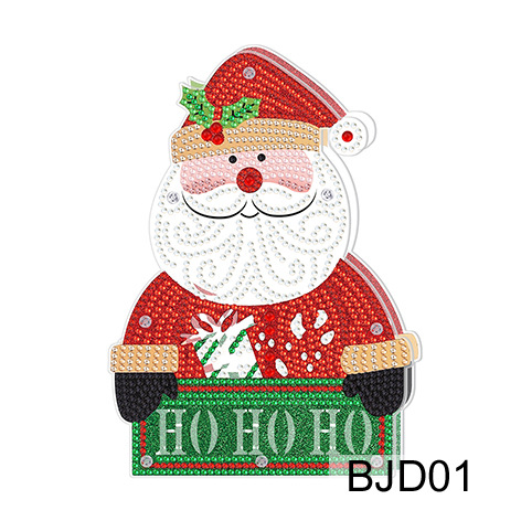 Transfronterizos DIY Diamante Pintura de decoración periférica 5D Navidad muñeco de nieve luz de noche dibujos animados decoración interior pintura de diamantes