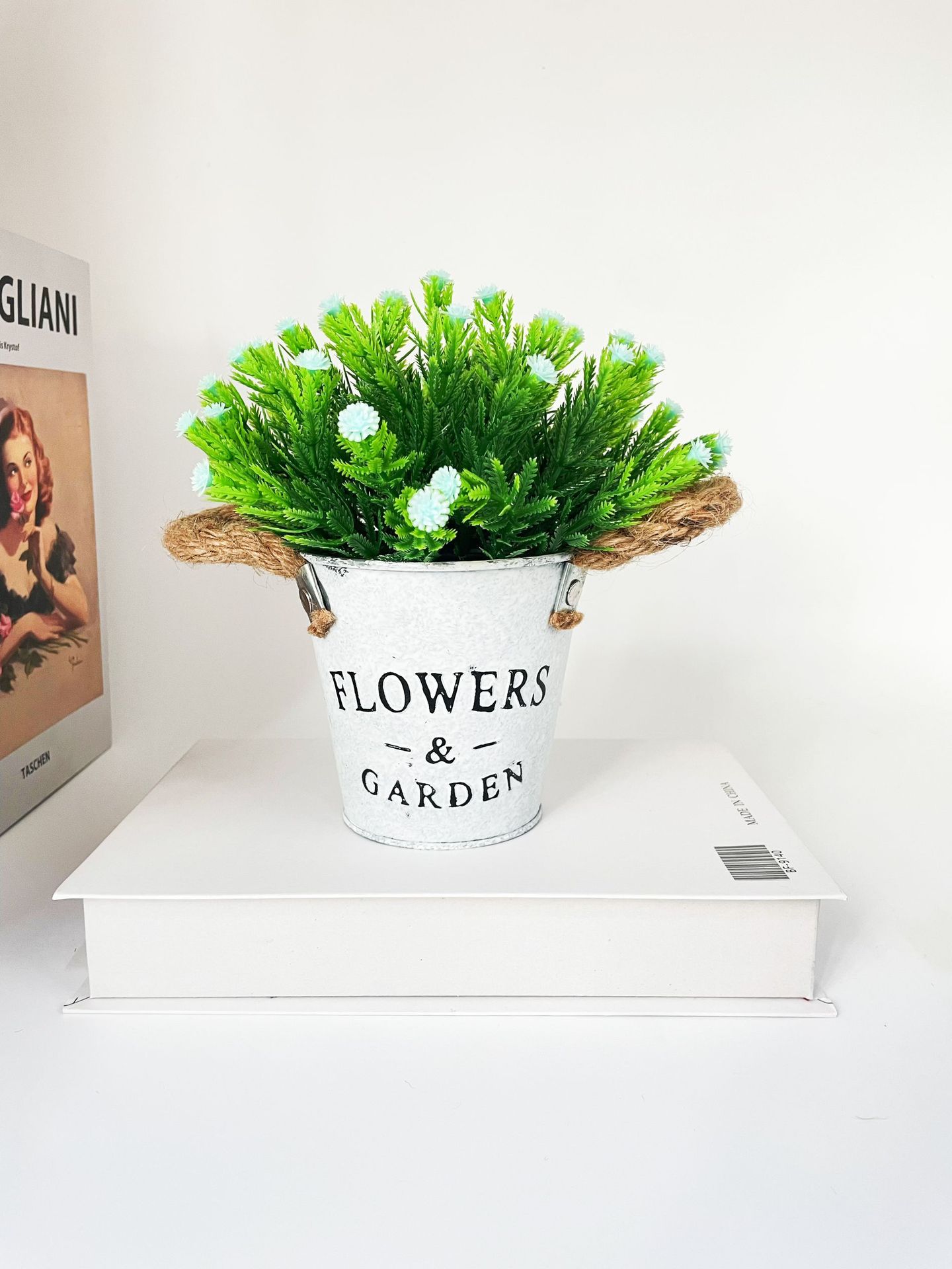 Simulación de plantas verdes, gypsophila, plantas en macetas, decoración de la sala de estar del hogar, adornos de escritorio, plantas de simulación, decoración de flores falsas, artesanías