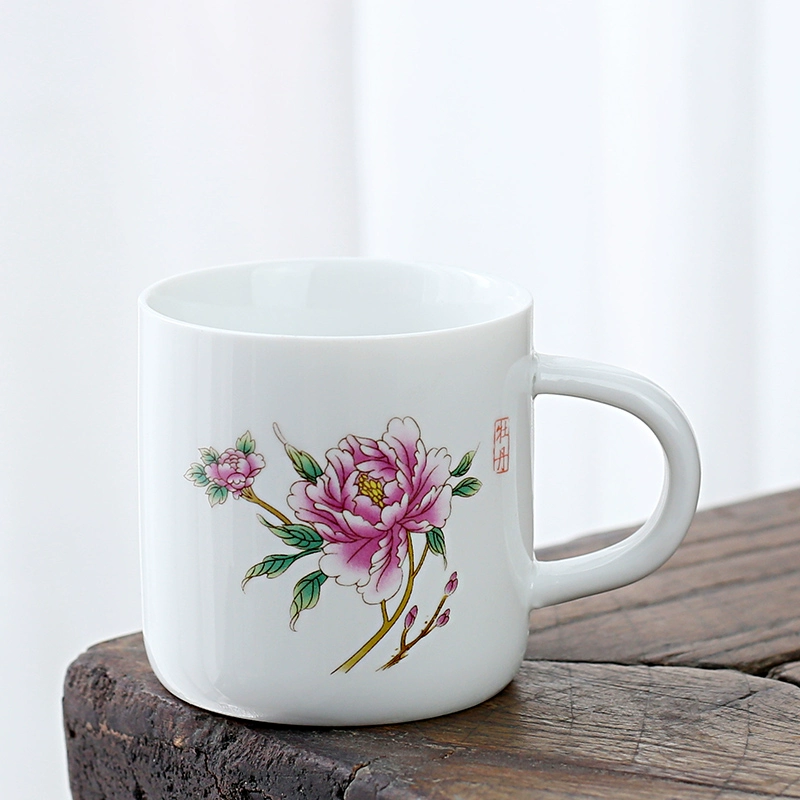 1VPK белая porcelain чашка чая керамическая для мастера чая, подождав, чтобы использовать резинку против ожогов, 6 установленных бокалов