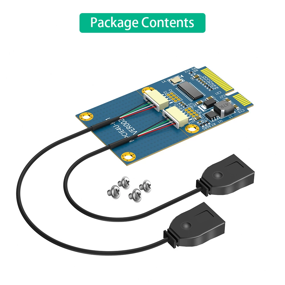 Mini PCI-E к USB подключаемая карта ноутбука MINI PCIE расширение двойной порт USB2.0