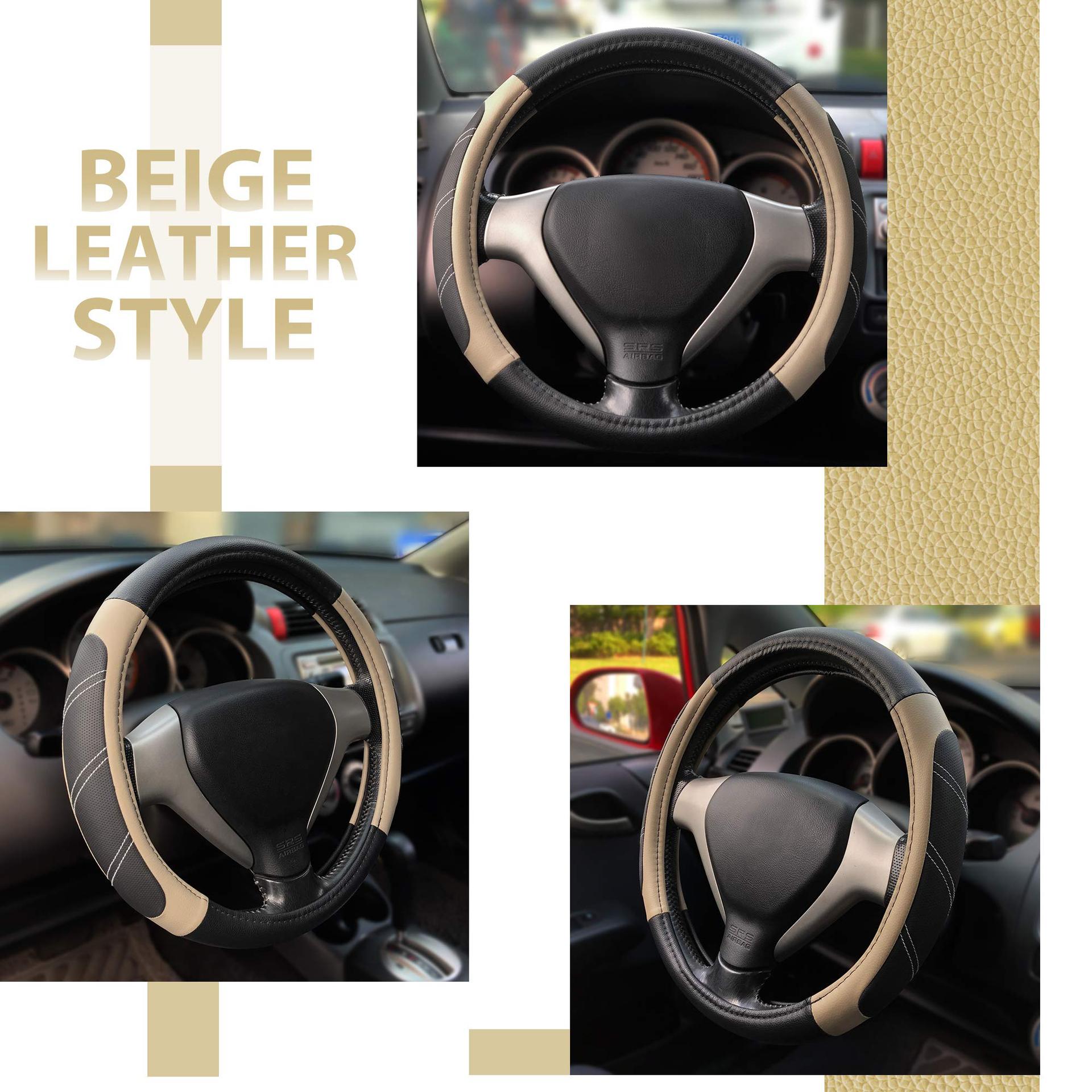 Car steering wheel cover leather elastic handle cover without inner ring Four Seasons universal car accessories car handle cover