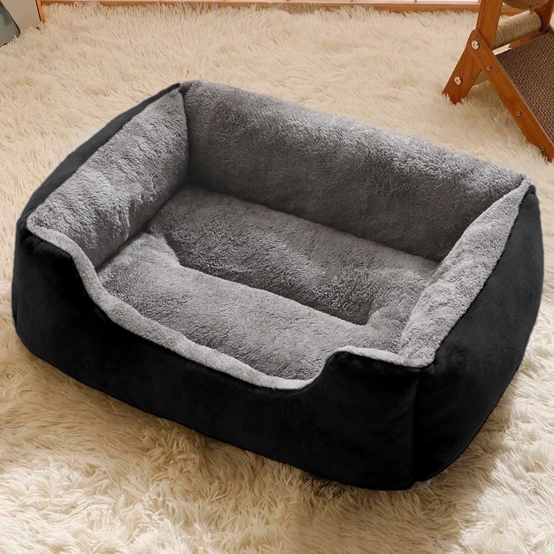 猫小屋マット冬暖かい正方形小屋中小型犬テディ犬ベッドソファベッド四季ユニバーサルペット小屋