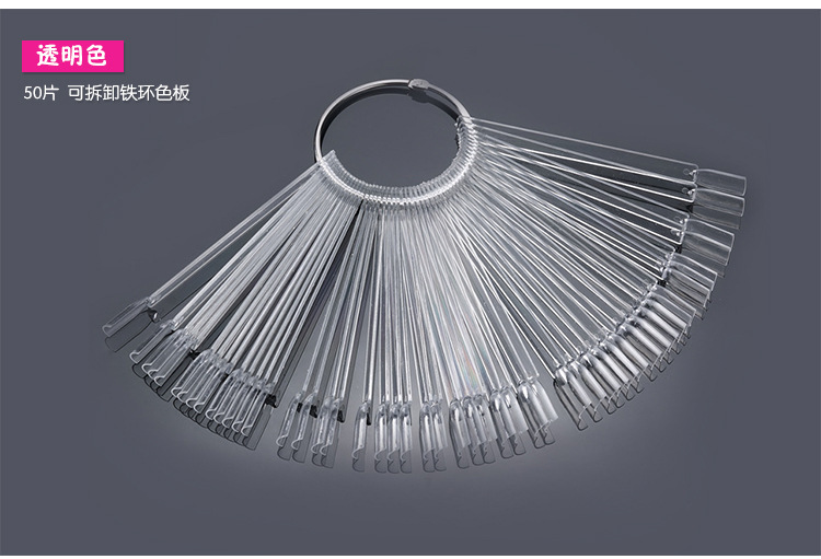Anillo de hierro 50 piezas Placa de color transparente