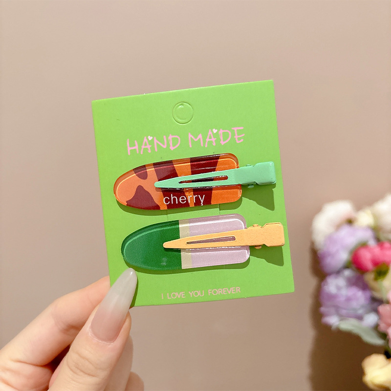 2025 nueva horquilla de dopamina de verano linda horquilla de flequillo de todo fósforo niña coreana pinza lateral accesorios para el cabello sombreros