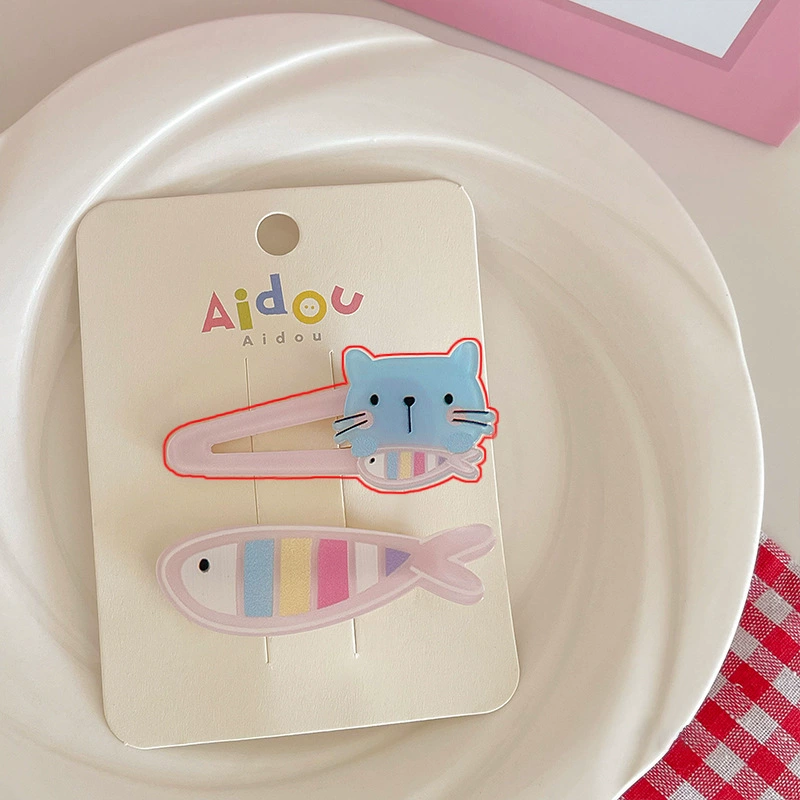 Cartoon hairgrip, cute hairpins, summer bangs, hair accessory
