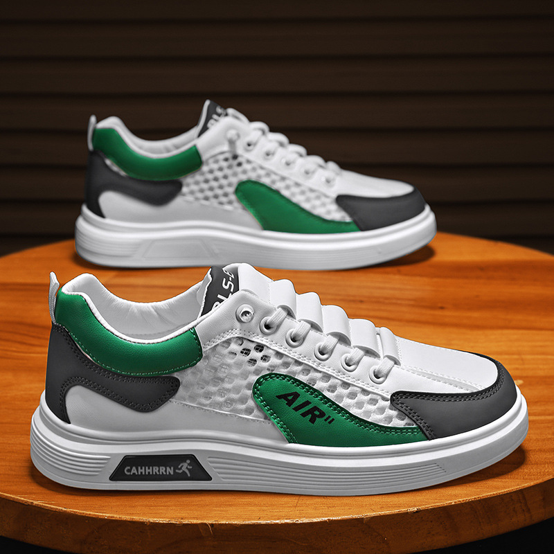 Zapatos de hombre 2026 primavera nuevos zapatos deportivos casuales de malla transpirables tendencia universal zapatos de skate de moda para hombres zapatos de moda para estudiantes