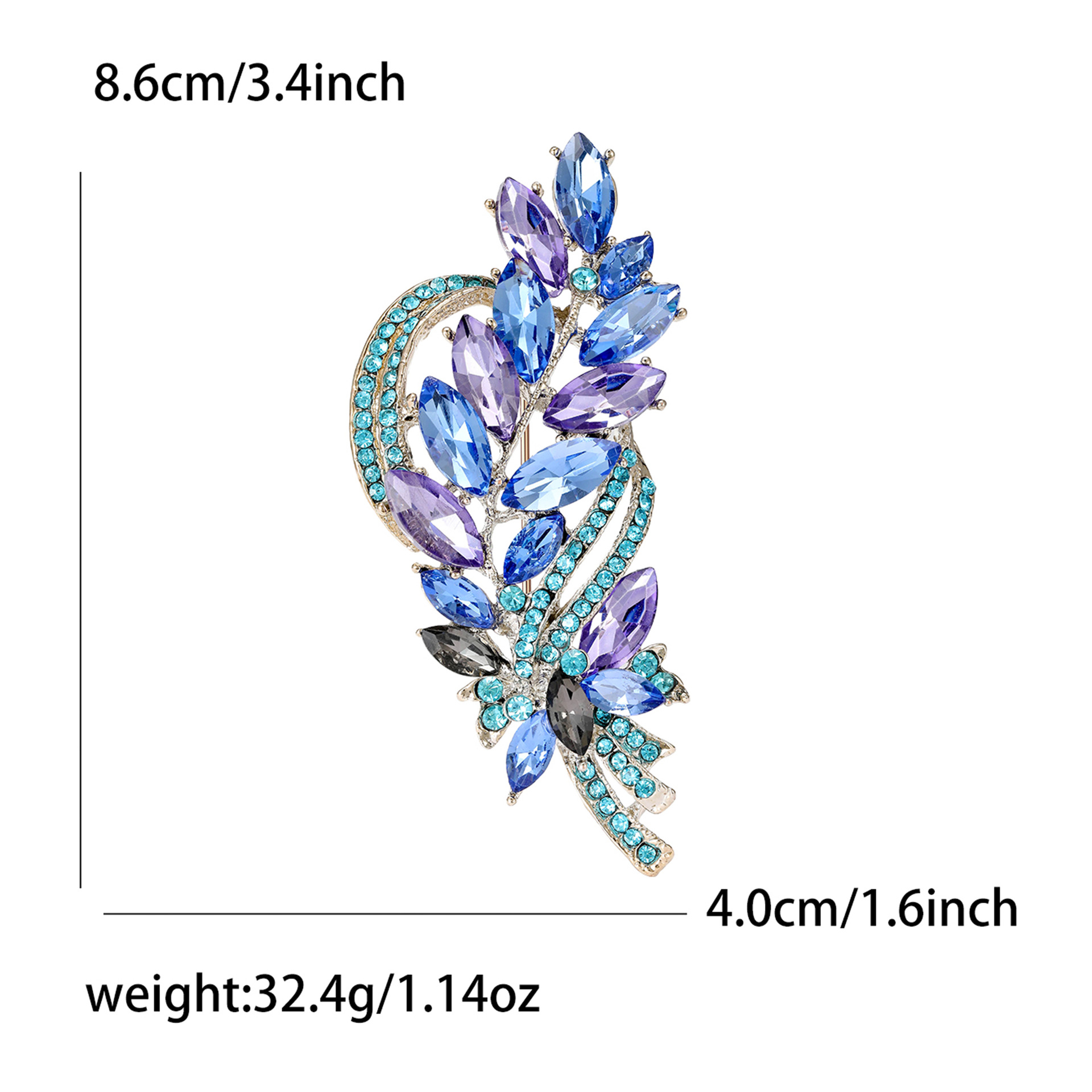 Damenbrosche, vergoldet, silberplattiert, bronzefarben, mit Perlen, Kristall und Emaille verziert, Schmetterlings-, Blumen-, Schwanen- und Schneeflockenmotiv, handgefertigte Vintage-Anstecknadel für Mantel, Schal, Kleid usw._voghion.com