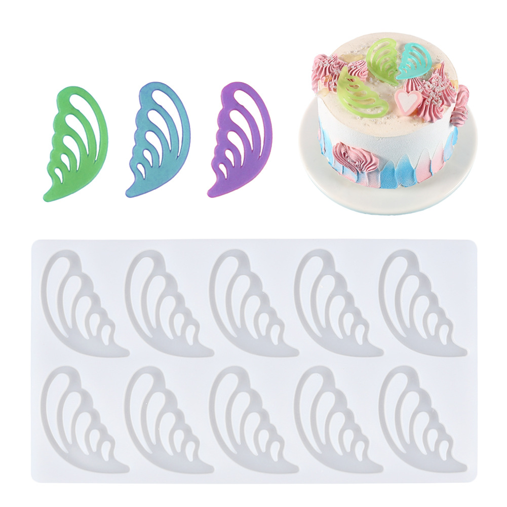 多款巧克力插件硅胶模具 船舵蜂巢天使翅膀造型翻糖蛋糕装饰模具