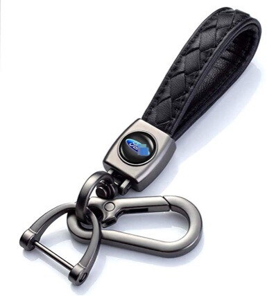 Universal Keychain Braided Rope Double Buckle Volkswagen Bmw Mercedes-Benz Audi Special Metal Keychain Car Logo Male