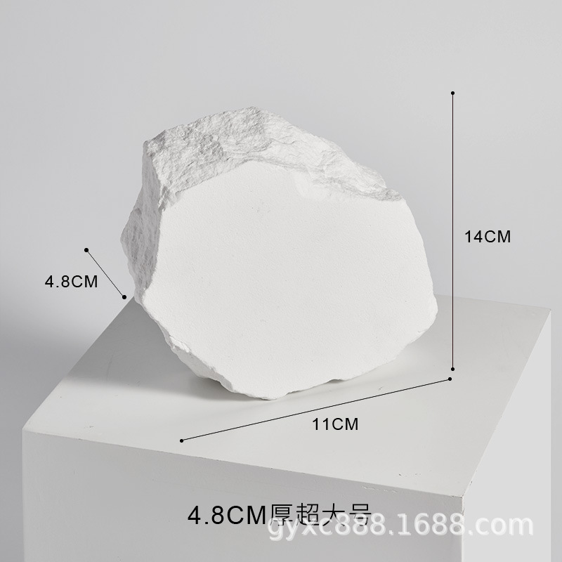 Estilo nórdico blanco irregular yeso fotografía decoración props joyería al por mayor producto de la joyería fotografía de fondo
