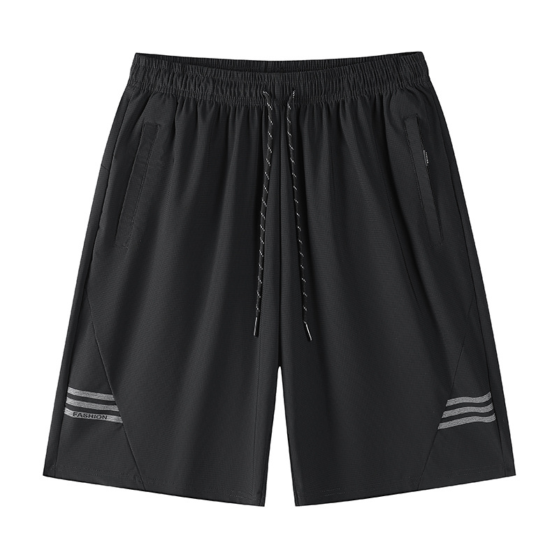 Pantalones cortos casuales para hombres en verano 2024 nueva versión coreana de la tendencia tubo recto relajado y ligero INS cinco división del trabajo pantalones de playa