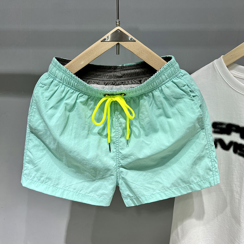 Summer Thin Three-part Pants Men's Beach Casual Shorts Couple's Simple Solid Color Men's Candy Color Sports Hot Pants
