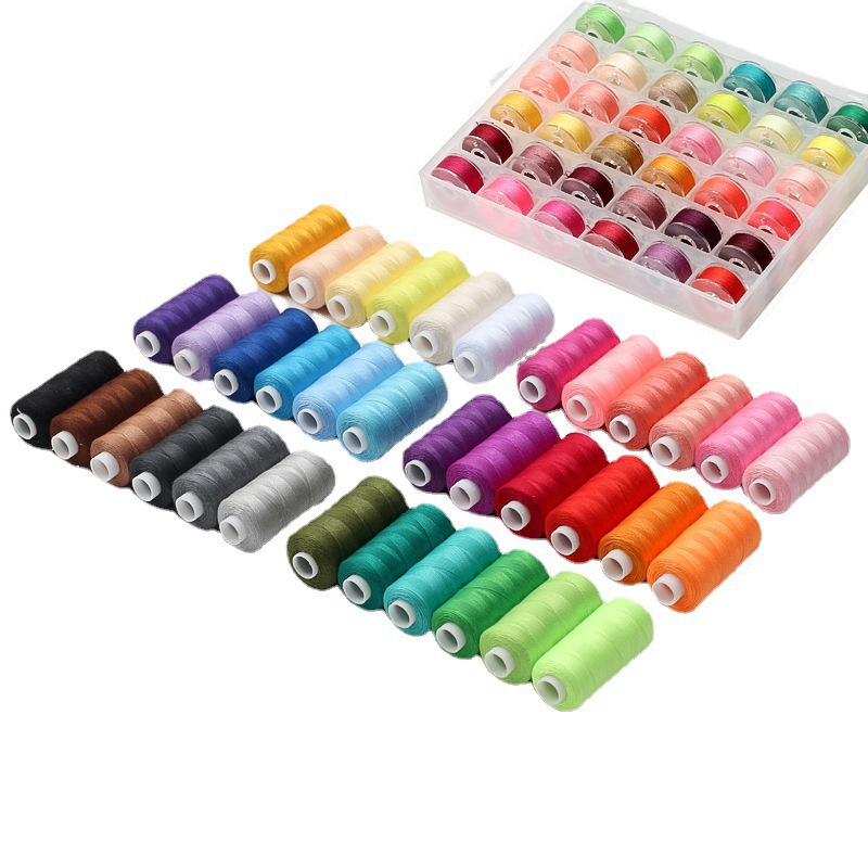 Tapa dura nueva lanzadera de comercio exterior, hilo pequeño en caja, hilo cosido a mano, hilo de cinta de 36, juego de lanzadera, 400 yardas, hilo de coser 402