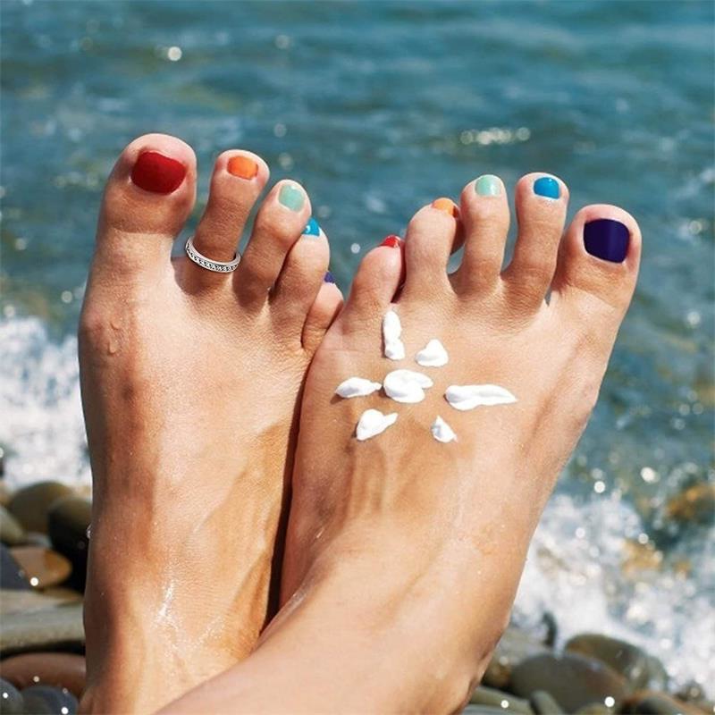 Solid Color, Flower Pattern S925 Sterling Silver Europe And America  Hot Toe Ring Fashion Popular Female Opening Foot Ring Factory Wholesale Ornament