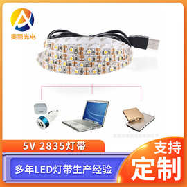 厂家直供低压LEDUSB灯带电脑灯移动电源灯5V2835灯带