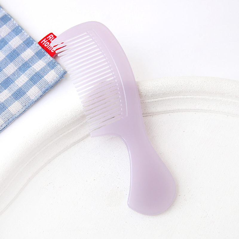新しいシンプルなミニコーム、ポータブルでかわいいプラスチック製のヘアコーム、家庭用ヘアスムージングコーム、女性用ロングヘアストレートヘアコーム|undefined