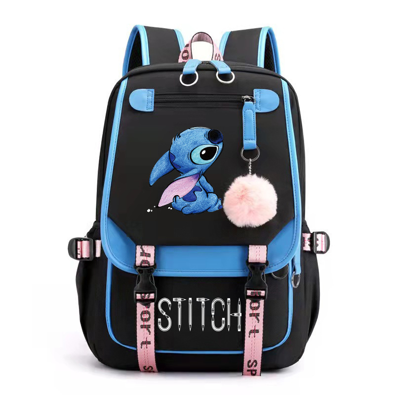 Nuevo Star Baby Stitch Stitch Boy Stitch USB carga mochila mochila para estudiantes de ambos sexos mochila