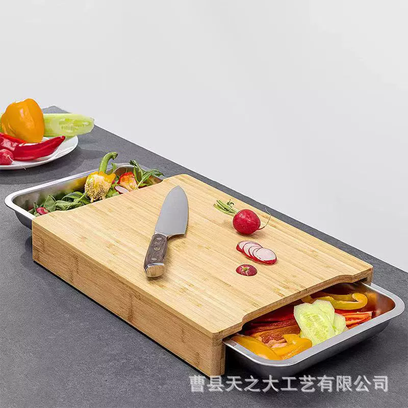 Трансграничная деревянная доска с выдвижным ящиком для кухни Классификация разделочной доски Фруктовый хлеб вырезка утолщенная бамбуковая сырная доска