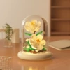 [M5009栀子花 （透明罩+灯光底座）]