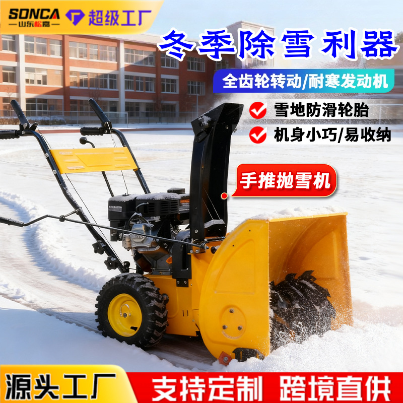 invernadero máquina de remoción de nieve pequeña máquina de remoción de nieve tipo empuje de mano propiedad carretera máquina de remoción de nieve de gran potencia máquina de remoción de nieve de engranaje completo