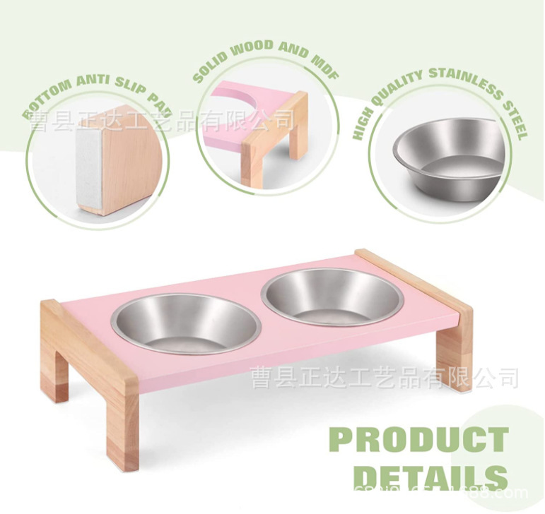 Pet Food Set, Dog Food Rack, Cat Food Bowl, Small Dog Bowl, Stainless Steel Cat Bowl, Indoor Use