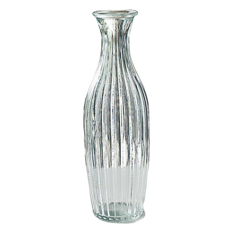 Francés retro florero de vidrio en relieve ins estilo de alta apariencia de Internet celebridad flor transparente arreglo floral sala de estar florero decorativo