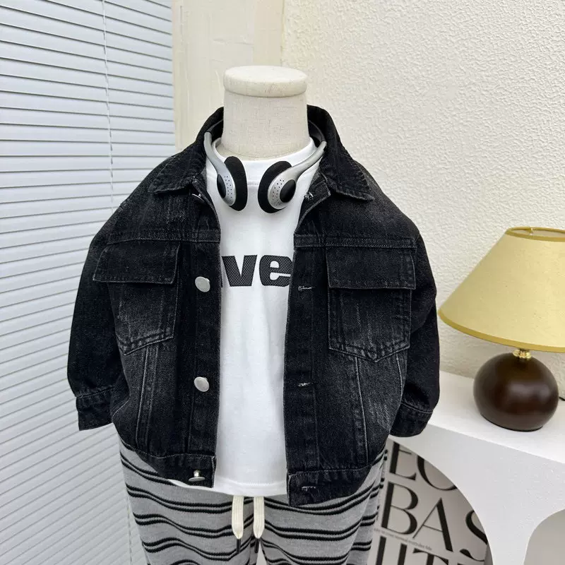 童装男童秋装牛仔外套儿童韩版帅气夹克中小童宝宝春秋牛仔上衣潮