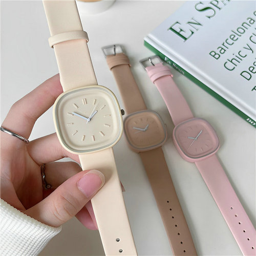 Chic Korean style niche design simple fashion square watch women's ins style versatile temperament casual quartz watch women