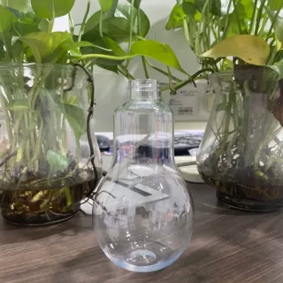 300ml灯泡瓶透明塑料饮料奶茶瓶分装瓶装饰瓶PET瓶环保瓶子定制瓶