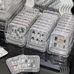 水晶文游手串ブレスレットデスクトップ収納ケースジュエリーネックレスアクセサリー防塵透明デスクトップ整理アクセサリーケース