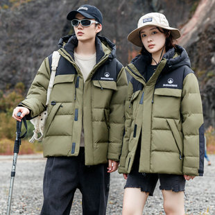 Down Jacket for Women, Couple Style, Sports Outdoor Workwear, High-End Winter Mountaineering Jacket, Mid-Length, 90% Duck down