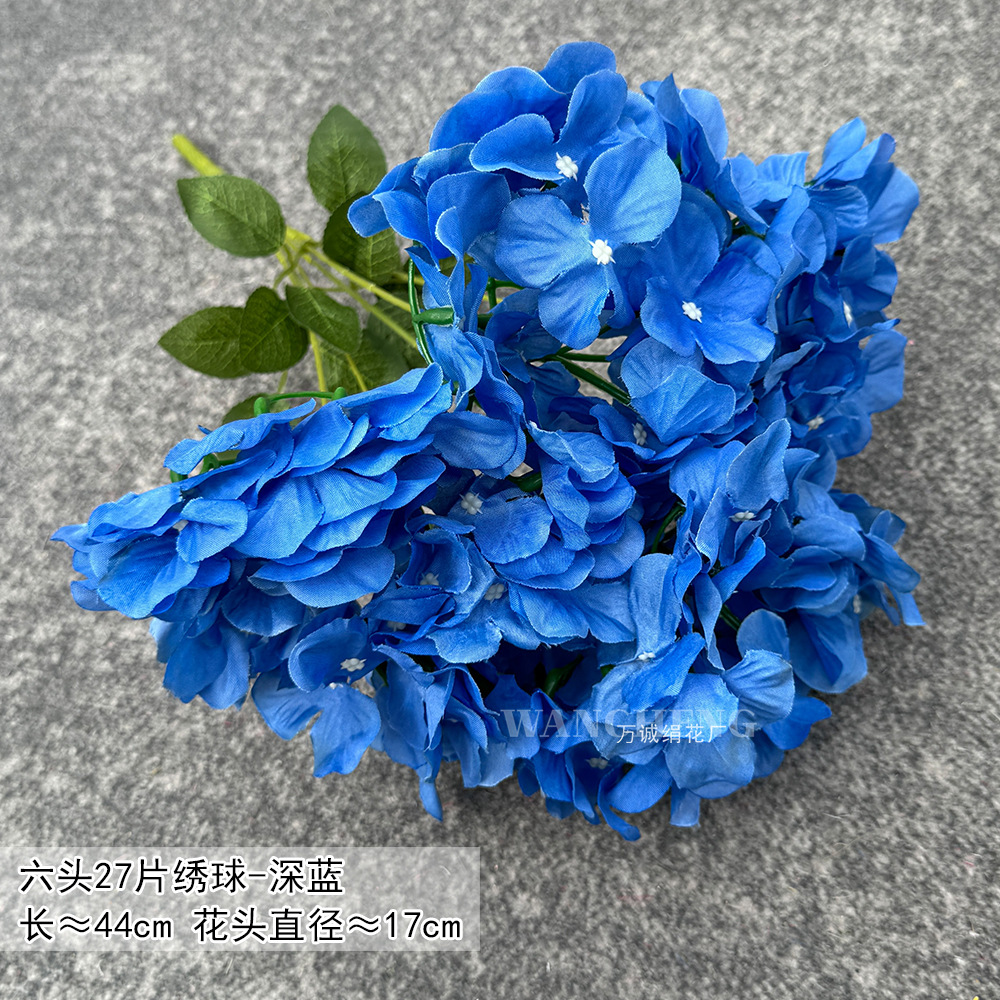 Haze azul decoración de la boda flor de seda flor Hotel fotografía flor de la pared arreglo floral Yingbin distrito Camino de plomo flor artificial