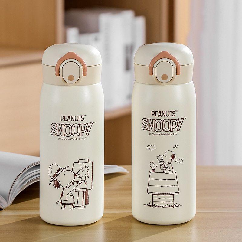 【官方正品】Snoopy史努比316不锈钢保温保冷泡茶杯韩版清新文艺