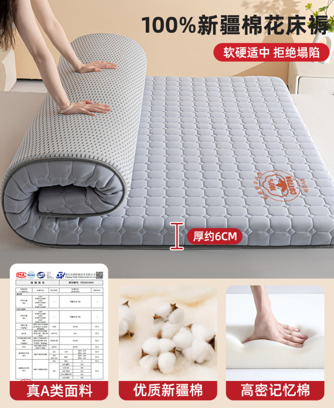 新疆綿マットレスカバークッション家庭用寝室畳寮学生レンタルスポンジマットレスマット|undefined