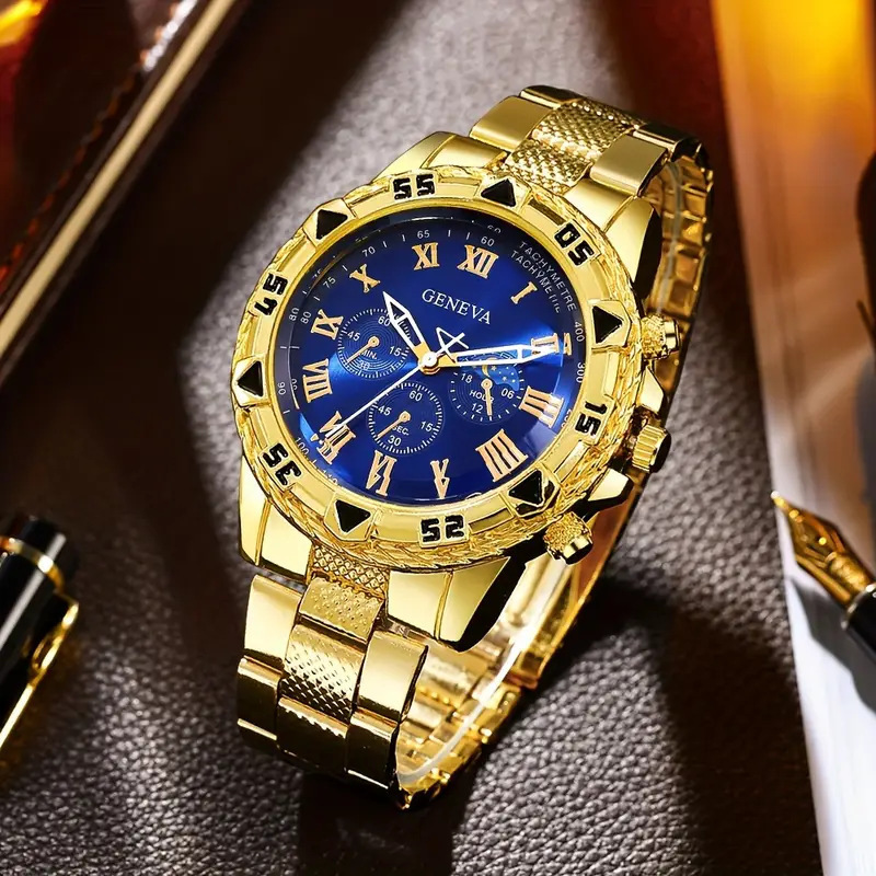 Golden blue dial