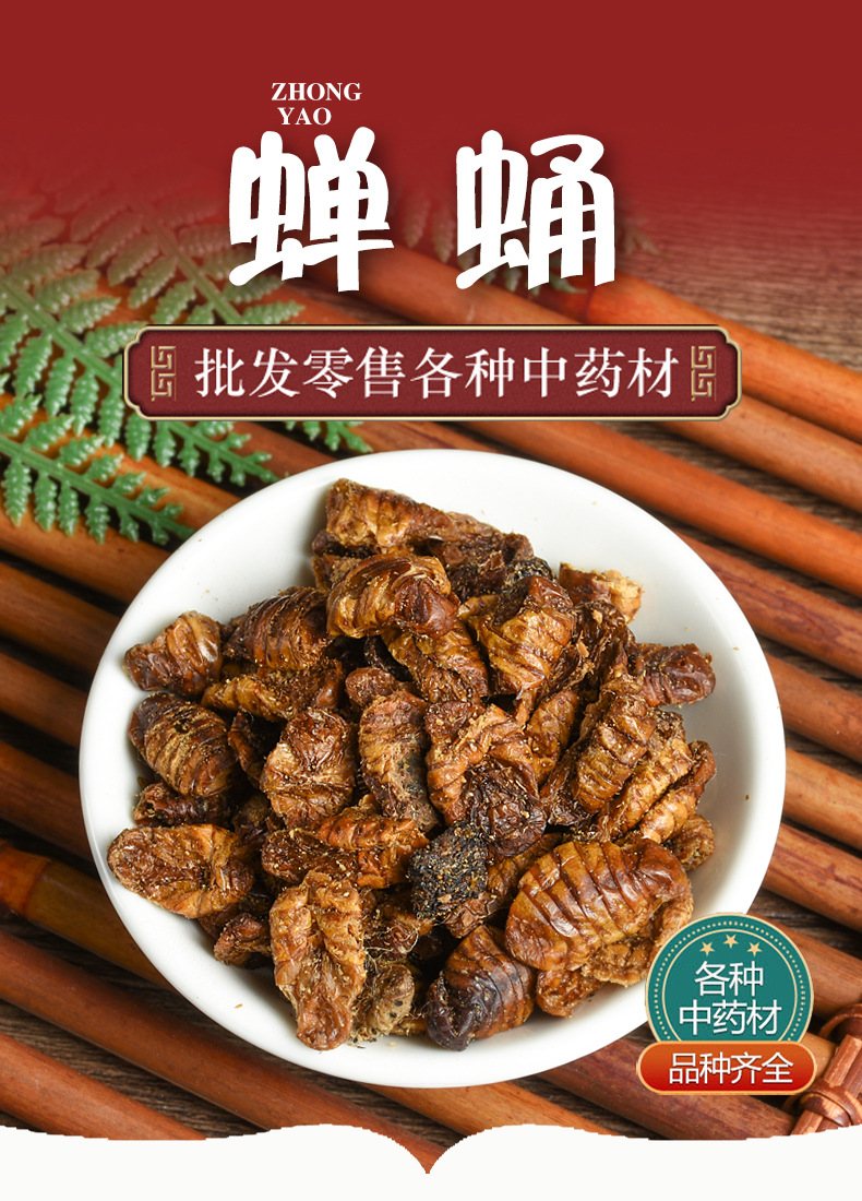 Dried Silkworm Chrysalis (Bombyx mori) — Edible Food-Use Dried Silkworm Pupa, 500g Bulk overview