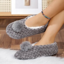 B 35691 Winter Rabbit Fur Fluffy Slipper ��ë������Ь ר