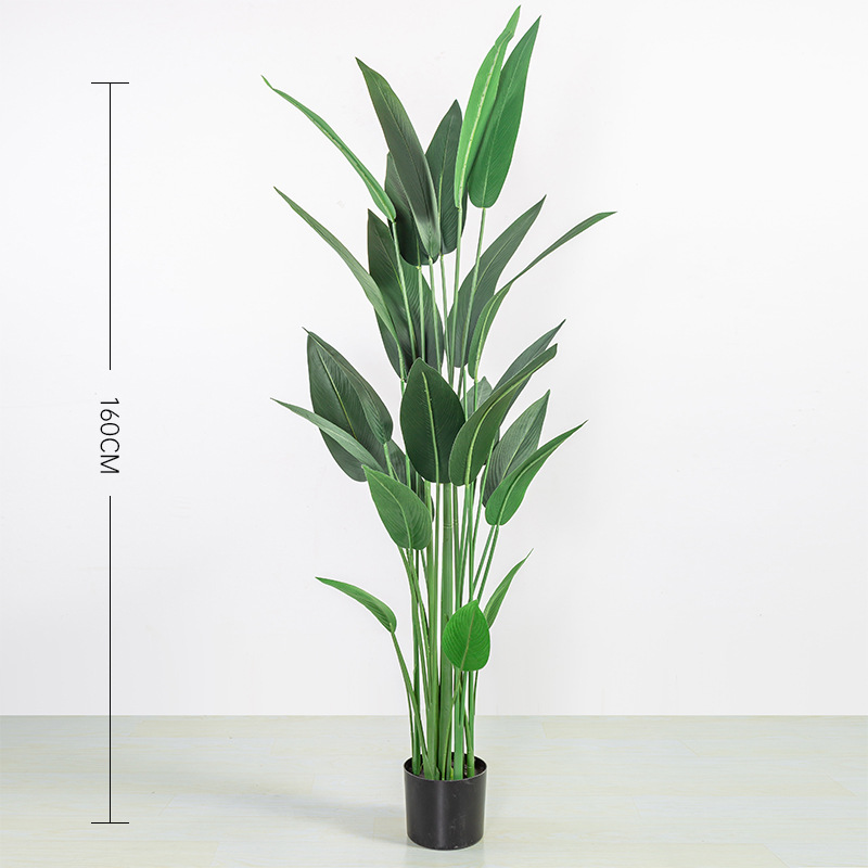 Planta Artificial de Estilo Ins, Lirio de Cala en Maceta, Árbol Artificial Falso, Planta Grande, Decoración de Ave del Paraíso, Alta Simulación