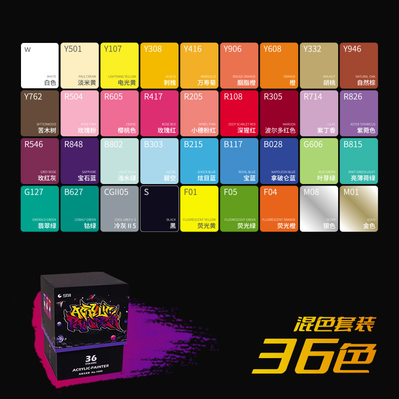 STA 1000C Segunda Generación marcador de acrílico cabeza fina impermeable pintado a mano DIY pintura Zapatos Ropa zapatos acrílico cara
