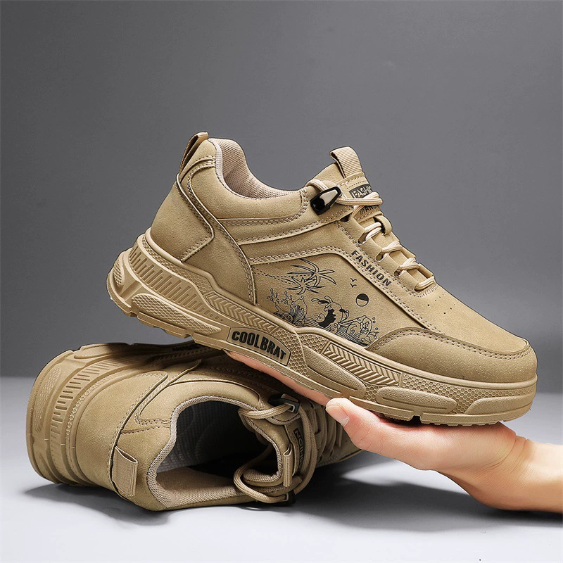 Страхование труда Мужская обувь на строительной площадке работает осенью водонепроницаемый низкий уровень спорта с толстым дном