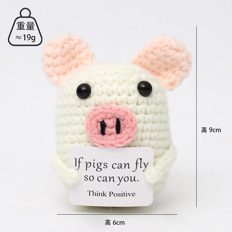 Tarjeta de orejas dobles de cerdo blanco I