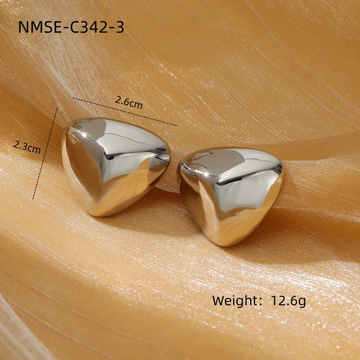 1 Pair Lady Heart Shape Plating 304 Stainless Steel 18K Gold Plated Earrings display picture 19