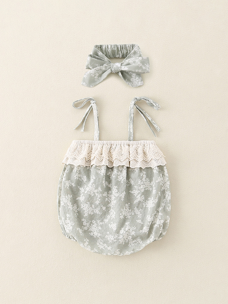 夏の赤ちゃんのストラップの女性の赤ちゃんの涼しさと快適さの女性の赤ちゃんの夏の服はおならの三角を包みます。